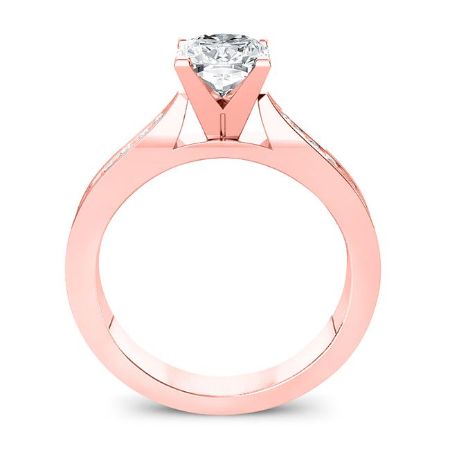 Petunia Diamond Matching Band Only (engagement Ring Not Included) For Ring With Cushion Center rosegold