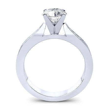 Petunia Round Diamond Engagement Ring (Lab Grown Igi Cert) whitegold