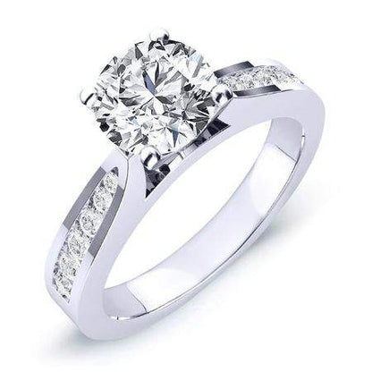 Petunia Round Diamond Engagement Ring (Lab Grown Igi Cert) whitegold