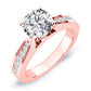 Petunia Round Diamond Engagement Ring (Lab Grown Igi Cert) rosegold