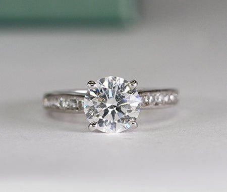 Petunia Round Diamond Engagement Ring (Lab Grown Igi Cert) whitegold