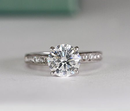 Petunia Round Diamond Engagement Ring (Lab Grown Igi Cert) whitegold