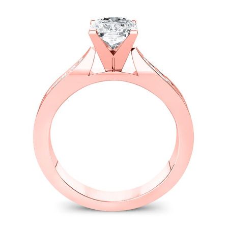 Petunia Round Moissanite Bridal Set rosegold