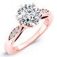 Pieris Diamond Matching Band Only (engagement Ring Not Included) For Ring With Round Center rosegold