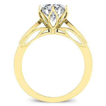 Pieris Diamond Matching Band Only (engagement Ring Not Included) For Ring With Round Center yellowgold