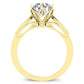 Pieris Diamond Matching Band Only (engagement Ring Not Included) For Ring With Round Center yellowgold