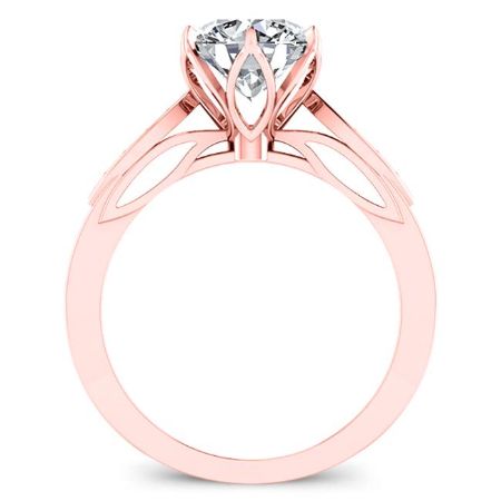 Pieris Diamond Matching Band Only (engagement Ring Not Included) For Ring With Round Center rosegold