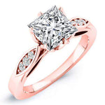 Pieris Princess Moissanite Engagement Ring rosegold