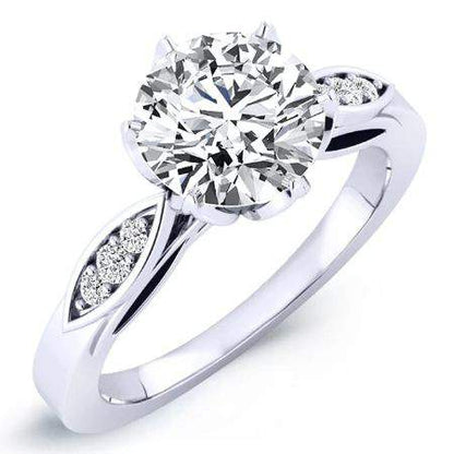 Pieris Round Diamond Engagement Ring (Lab Grown Igi Cert) whitegold