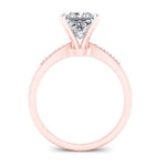 Poppy Diamond Matching Band Only (engagement Ring Not Included) For Ring With Princess Center rosegold