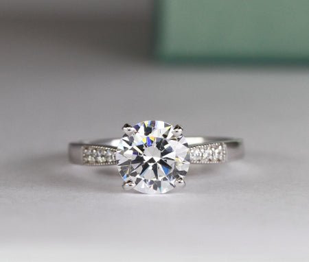 Poppy Round Diamond Engagement Ring (Lab Grown Igi Cert) whitegold