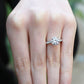 Poppy Round Moissanite Engagement Ring whitegold