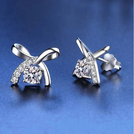 Presley Moissanite Earrings whitegold