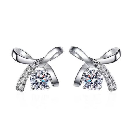 Presley Moissanite Earrings whitegold