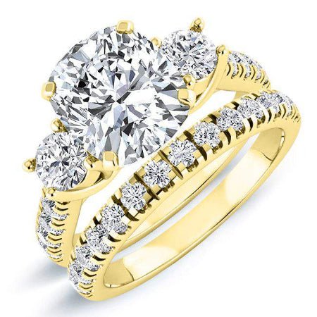 Primrose Cushion Diamond Bridal Set (Lab Grown Igi Cert) yellowgold