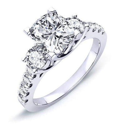 Primrose Cushion Diamond Engagement Ring (Lab Grown Igi Cert) whitegold