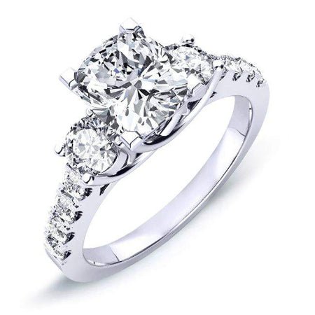 Primrose Cushion Diamond Engagement Ring (Lab Grown Igi Cert) whitegold