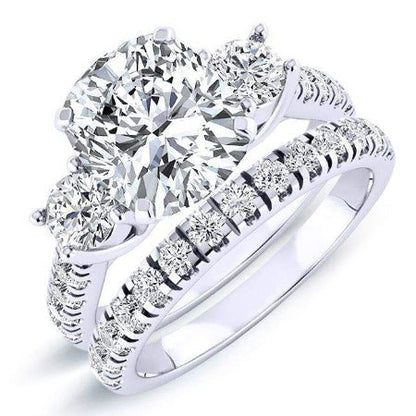 Primrose Cushion Moissanite Bridal Set whitegold