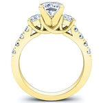 Primrose Cushion Moissanite Engagement Ring yellowgold