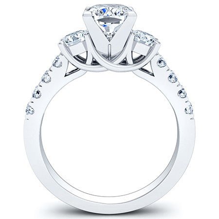 Primrose Cushion Moissanite Engagement Ring whitegold
