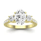 Primrose Diamond Matching Band Only ( Engagement Ring Not Included) For Ring With Oval Center yellowgold