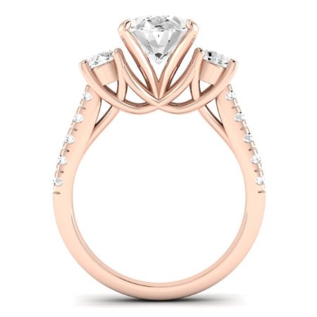 Primrose Diamond Matching Band Only ( Engagement Ring Not Included) For Ring With Oval Center rosegold