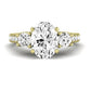 Primrose Diamond Matching Band Only ( Engagement Ring Not Included) For Ring With Oval Center yellowgold