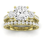 Primrose Diamond Matching Band Only ( Engagement Ring Not Included) For Ring With Cushion Center yellowgold