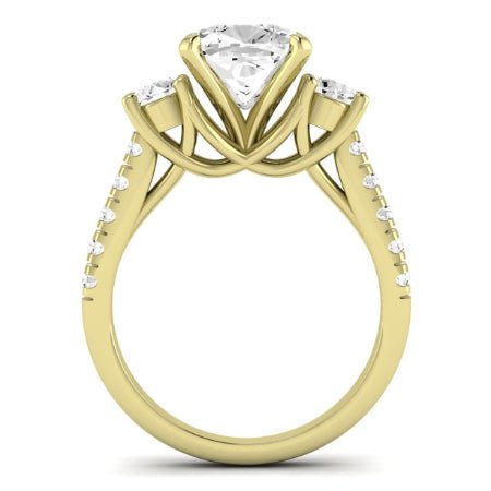 Primrose Diamond Matching Band Only ( Engagement Ring Not Included) For Ring With Cushion Center yellowgold
