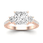 Primrose Diamond Matching Band Only ( Engagement Ring Not Included) For Ring With Princess Center rosegold