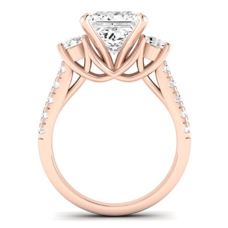 Primrose Diamond Matching Band Only ( Engagement Ring Not Included) For Ring With Princess Center rosegold