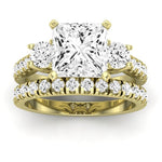 Primrose Diamond Matching Band Only ( Engagement Ring Not Included) For Ring With Princess Center yellowgold