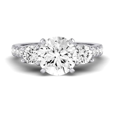 Primrose Diamond Matching Band Only ( Engagement Ring Not Included) For Ring With Round Center whitegold