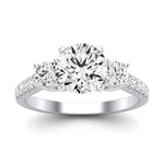 Primrose Diamond Matching Band Only ( Engagement Ring Not Included) For Ring With Round Center whitegold