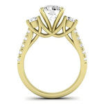 Primrose Diamond Matching Band Only ( Engagement Ring Not Included) For Ring With Round Center yellowgold