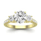 Primrose Diamond Matching Band Only ( Engagement Ring Not Included) For Ring With Round Center yellowgold