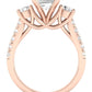 Primrose Emerald Diamond Engagement Ring (Lab Grown Igi Cert) rosegold