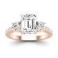 Primrose Emerald Diamond Bridal Set (Lab Grown Igi Cert) rosegold