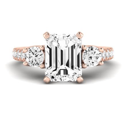 Primrose Emerald Diamond Bridal Set (Lab Grown Igi Cert) rosegold