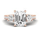 Primrose Emerald Diamond Bridal Set (Lab Grown Igi Cert) rosegold