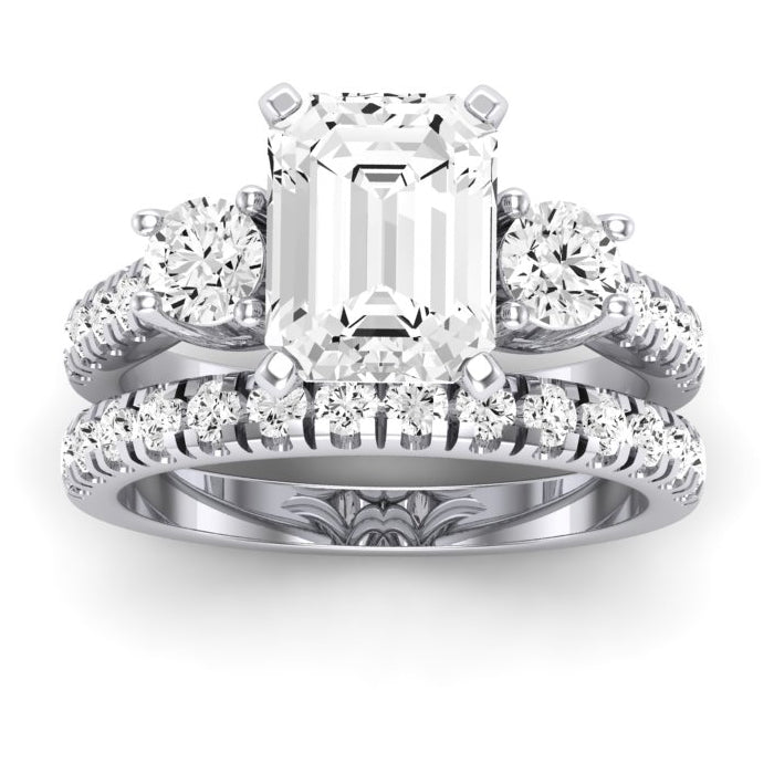 2.00 ct - Primrose - Emerald Moissanite Bridal Set