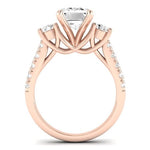 Primrose Emerald Moissanite Bridal Set rosegold