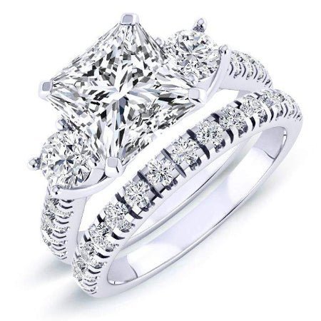 2.00 ct - Primrose - GIA Natural Princess Diamond Bridal Set