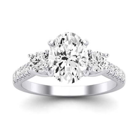 Primrose Oval Diamond Bridal Set (Lab Grown Igi Cert) whitegold