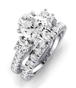 Primrose Oval Diamond Bridal Set (Lab Grown Igi Cert) whitegold