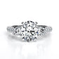 Primrose Oval Moissanite Engagement Ring whitegold