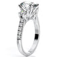 Primrose Oval Moissanite Engagement Ring whitegold