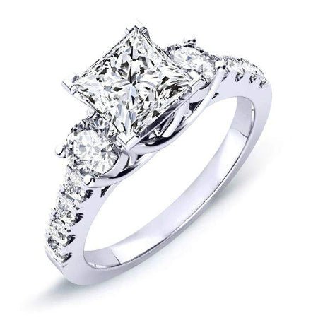 Primrose Princess Diamond Engagement Ring (Lab Grown Igi Cert) whitegold