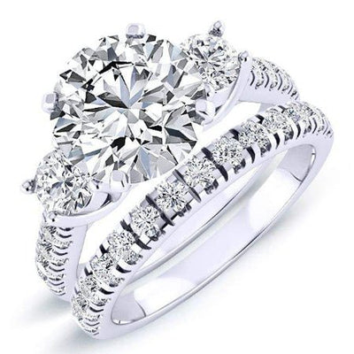 Primrose Round Diamond Bridal Set (Lab Grown Igi Cert) whitegold