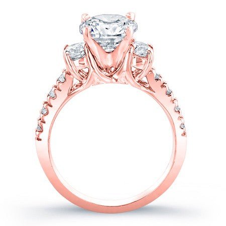 Primrose Round Moissanite Engagement Ring rosegold